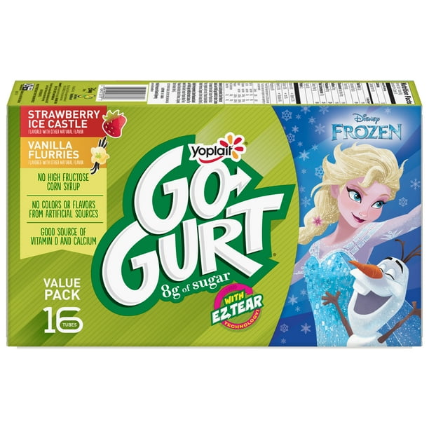 Yoplait GoGurt Kids Yogurt, Strawberry/Vanilla 16ct.