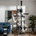 thumbnail image 2 of 94"-102" Huge Cat Tree Ceiling High Cat Tower Grey, 2 of 10