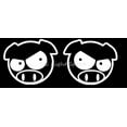 thumbnail image 1 of 2x White 4" JDM Euro Pig Head Drifting Car Bumper Gas Cap Decal Vinyl Stickers, 1 of 1