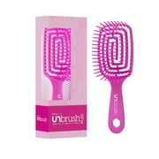 FHI Heat® UNbrush Flex Detangling Brush, Pain-Free Brushing on All Wet or Dry Hair Types, Pink, 8