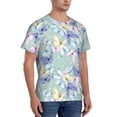 thumbnail image 2 of Bixox Men's Colorful Butterfly Printed Short Sleeve Skinny Athletic T-Shirt, 2 of 6