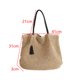 thumbnail image 2 of Bolso de mano grande tejido de paja para mujer, bolso de hombro tejido a mano para playa, bolso de mano de paja con borlas, 2 of 6