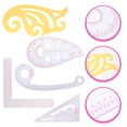 thumbnail image 6 of 5pcs Multi-Function Sewing Rulers Set for Fabric Cutting and Crafting with Fashion Design Templates, 6 of 8