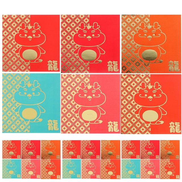 24Pcs Versatile Spring Festival Bags Money Storage Pockets Luck Money Packets Festival Supply