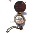thumbnail image 3 of Not All Who Wander Are Lost Engravable Compass - Pocket Compass - Brass Compass with Leather Case - Pirates Compass - Gift Compass - Camping Compass - Confirmation Gift Idea - Baptism Gifts - Keepsake, 3 of 5