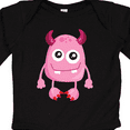 thumbnail image 4 of Inktastic Cute Monster, Smiling Monster, Pink Monster, Horns Boys or Girls Long Sleeve Baby Bodysuit, 4 of 5