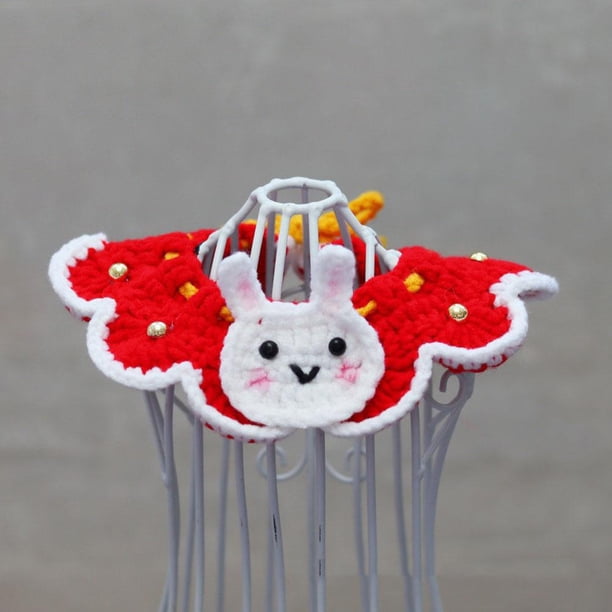 Pet Knitted Wool Collar Chinese New Year Spring Festival Decorative Collar Pet Neck Accessories For Cats DogsM He Qiyong unisex