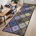 thumbnail image 6 of Findosom Moroccan 2pc Kitchen Rugs and Mat,Non-slip Machine Washable Ceramic Tile Kitchen Floor Mat Absorbent Kitchen Runner Rugs for Sink Laundry Bedroom Living room,20"x32"+20"x47" Colorful, 6 of 8
