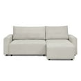 thumbnail image 4 of Miekor Furniture Modular Corduroy Upholstered 3 Seater Sofa Bed with Storage for Home Apartment Office Living Room, Free Combination, L Shaped , Beige B5A6516, 4 of 9