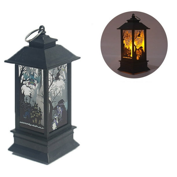 Xihbxyly Linterna de Halloween, Diseño de Llama Retro, Pantalla de Luz Led, Segura y Portátil, Ilumina Tu Hogar, Perfecta para Decoración de Fiestas, Ideal para Casas Embrujadas, Juego de 1 Pieza