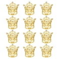 thumbnail image 1 of Uxcell 12Pcs Mini Toppers de Pastel en Forma de Corona, Corona Dorada en Forma de Corazón para Princesa Reina, 1 of 6