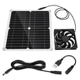 thumbnail image 1 of Yuarrent Ventilador de escape con panel solar, ventiladores USB profesionales, ventilador pequeño para teléfono, Flexible para exteriores, carpas, 1 of 6
