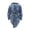 BU1, variant on Jean Jacket for Women Waist Cinching Hooded With Belt Windbreaker Long Sleeved Cardigan Denim Jacket Coat with Pockets