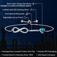 thumbnail image 2 of Gem Stone King 925 Sterling Silver Infinity Bracelet for Women with Heart Heart Shape Topaz and Moissanite (1.08 Cttw, Box Chain Fully Adjustable up to 9 inch), 2 of 6