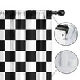 thumbnail image 4 of Blackout Kids Curtains,Black and White Checkered Pattern Childrens Insulated Curtains Set Of 2,Bedroom Essentials,Toddler Room Decor 42"x54", 4 of 5