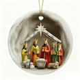 thumbnail image 2 of Taicans Nativity Scene Ornaments,Holy Family Resin Ornament,Religious Christmas Hanging Ornament The Birth of Jesus Christian Christmas Decorations for Tree Xmas,3.15in, 2 of 4