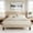Beige, variant on Amolife Queen Size Upholstered Platform Bed Frame with Fabric Diamond Deluxe Wingback Headboard, Black