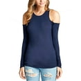 thumbnail image 2 of KOGMO Womens Cold Should Long Sleeve Lightweight Stretchy Shirts Top Tee, 2 of 3