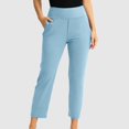 thumbnail image 6 of 7/8 Business Casual Pants for Women Dressy Casual Athletic High Waist Bottoms with Pockets Workout Exercise Pants, S, 6 of 8