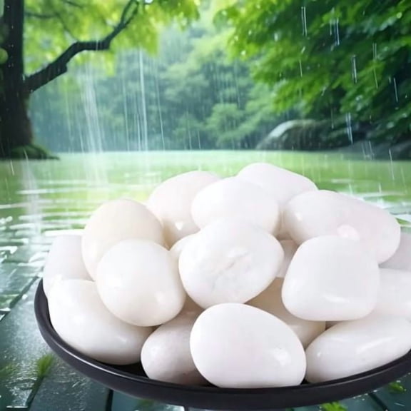 38 lbs White River Rocks 2-3 inch Polished Pebbles - Versatile for indoor/outdoor use. Ideal for plant decor aquariums and creating serene garden landscapes.