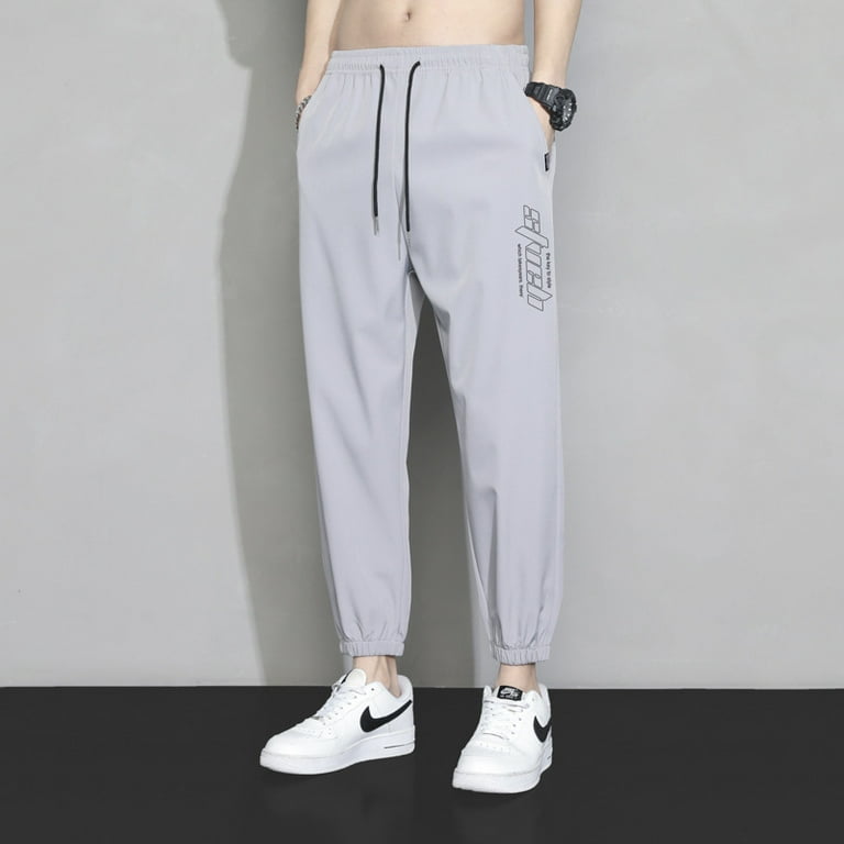 Cool Breathable Pants Men s Summer Trendy Brand Thin Casual Pants Summer Boys Nine legged Sports Sweatpants Walmart