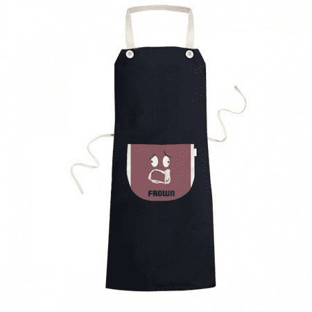 

Red Emotion Worry Frown Eyebrow Apron Bib Sarong Cooking Baking Kitchen Pocket Pinafore
