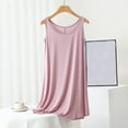 thumbnail image 2 of NAFUU Summer Nightgowns For Women Plus Size Sleepwear Sleeveless Round Neck Tshirt Sleep Dress Solid Color Loose Nightshirt Sleep Dress, 2 of 8