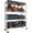 Chrome, variant on M MZG 5 Tier Heavy Duty Shelving Unit with Wheels,17.7" D x 47.2" W x 76.7" H,Metal Wire Rack for Garage Kitchen Retial, Chrome Shelves