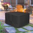 thumbnail image 2 of SHAR Fire Pit Cover - Black 420D Water Resistant Square Patio Fire Pit Table Cover - 32 x 32 Inches, 2 of 5