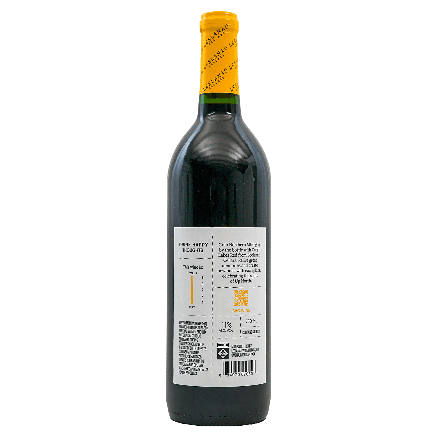 Leelanau Cellars Great Lakes Red Wine, Leelanau County, 750ml Glass Bottle