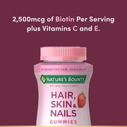 Natures Bounty Hair Skin and Nails Vitamins With Biotin, Gummies, 140 Ct