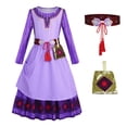 thumbnail image 4 of Disfraces de Disney Wish para niñas, disfraces de Cosplay de películas, vestido de princesa Asha para niños, Halloween, Carnaval, cumpleaños, mascarada, actuación en escenario, 4 of 5