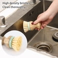 thumbnail image 4 of HomeLife 2Pcs Bamboo Dish Brush Flexible Bristles Ergonomic Handle Oil Proof Stain Removal Sink Plate Bowl Pan Scrub Cleaning Scrubber Kitchen Supplies, 4 of 13