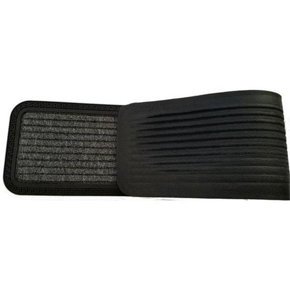 Imports Decor Inc 4' Gray and Black Rectangular Rubber Outdoor Mat Runner