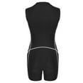 thumbnail image 4 of Alvivi Women Sleeveless Zip Up One Piece Boyleg Swimsuits Surfing Rash Guard Wetsuits Black S, 4 of 7