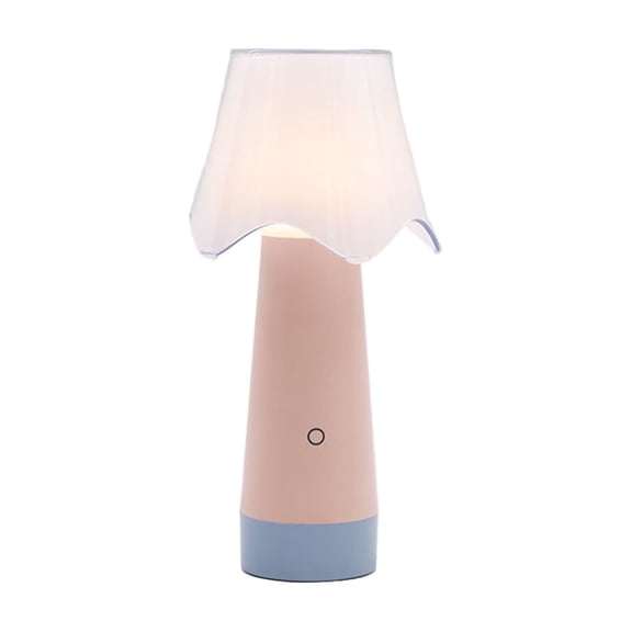 Owlpack Fungo Cordless Rechargeable LED Table Lamp with Adjustable Dimmer - Pink