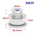 thumbnail image 3 of 1PCS 3M 26 Teeth To 39 Teeth Synchronous Wheel Process Bore Aluminum Alloy Timing Belt Pulley Width 11mm ,Easy Installation, 3 of 5
