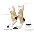 thumbnail image 4 of Daiia World Map 1 Print Crew Socks – Soft Breathable Long Socks for Men & Women, Moisture-Wicking & Comfortable Daily Wear Socks, One-Size Fits Most (US 5-11), 4 of 6
