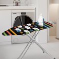 thumbnail image 2 of HELLHERO Cat Paw Print Design Iron Dust Cover 3 Fasteners Elastic Edge Ironing Board Cover Dust Proof Non-Slip for Women, 2 of 6