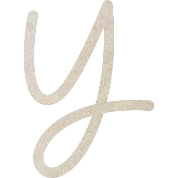 Cheap Blank MDF Letters, 3'' Tall Baleno Font Y, Wall Hanging