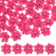 thumbnail image 1 of Uxcell 200-pack Flores de Cinta de Satén, Mini Flores de Tela de 1.2 Pulgadas con Strass para Manualidades y Proyectos de Bricolaje Rojo Rosa, 1 of 1