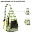thumbnail image 2 of Cute Cartoon Dino Sling Backpack - Funny Dinosaur Pattern Crossbody Bag, Fashionable Pack for Commuters, 2 of 4