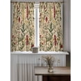 thumbnail image 4 of Rustic Botanical Curtains 45 Inch Length, Sheer Curtains for Bedroom Living Room Window Vintage Floral Wildflower Rod Pocket Voile Drapes Kitchen Curtains Small Half Window 52"x45" 2 Panels, 4 of 6