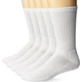 thumbnail image 2 of NEW White 6 Pairs Ankle/Quarter Crew Mens Socks Cotton Long Size 10-13 Sports, 2 of 5