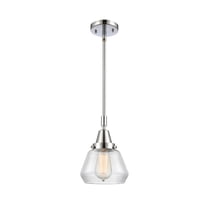 447-1S-PC-G172-Innovations Lighting-Fulton - 1 Light Stem Hung Mini Pendant In Industrial Style-10.13 Inches Tall and 7 Inches Wide-Polished Chrome