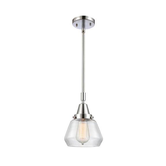 447-1S-PC-G172-Innovations Lighting-Fulton - 1 Light Stem Hung Mini Pendant In Industrial Style-10.13 Inches Tall and 7 Inches Wide-Polished Chrome