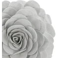 thumbnail image 4 of Fennco Styles Eva's Flower Garden Decorative Throw Pillow with Insert - 16 inches Round (Grey, 16" Case+Insert), 4 of 7