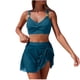 thumbnail image 1 of Conjunto de Bikini de Cintura Alta para las Mujeres Color Sólido Correa sin Espalda de Hombro Traje de Baño, Bloqueo de Color Tanjini de Dos Piezas, 1 of 6