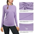 thumbnail image 5 of Women's Long Sleeve UPF 50+ UV Sun Protection Shirts Rash Guard Swim T-Shirt/Hoodie Quick Dry for Outdoor Hiking, 5 of 6
