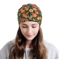 thumbnail image 2 of Xecao Fruits Peach Print Beanie Knitted Hat for Men Women, Winter Fashion Knit Cuffed Caps Unisex, 2 of 7